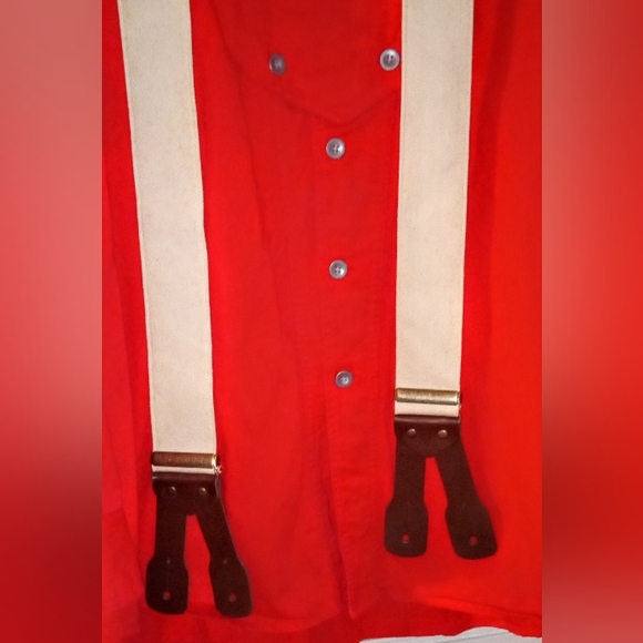 New With Tags Cream and Brown Suspenders - Picture 2 of 7